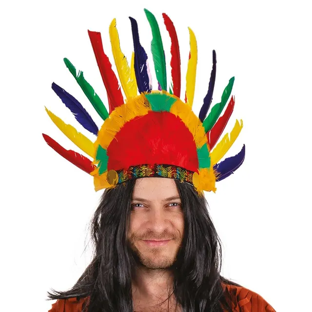 ptit-clown-18670-indianer-kopfschmuck-14-federn-mehrfarbig image 1