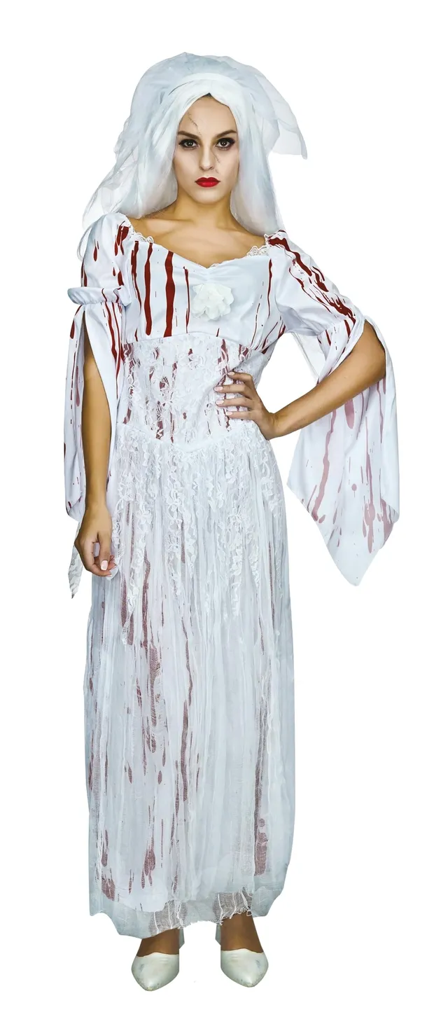 p-tit-clown-blutige-braut-kost-m-erwachsene-kleid-kopfschmuck image 1