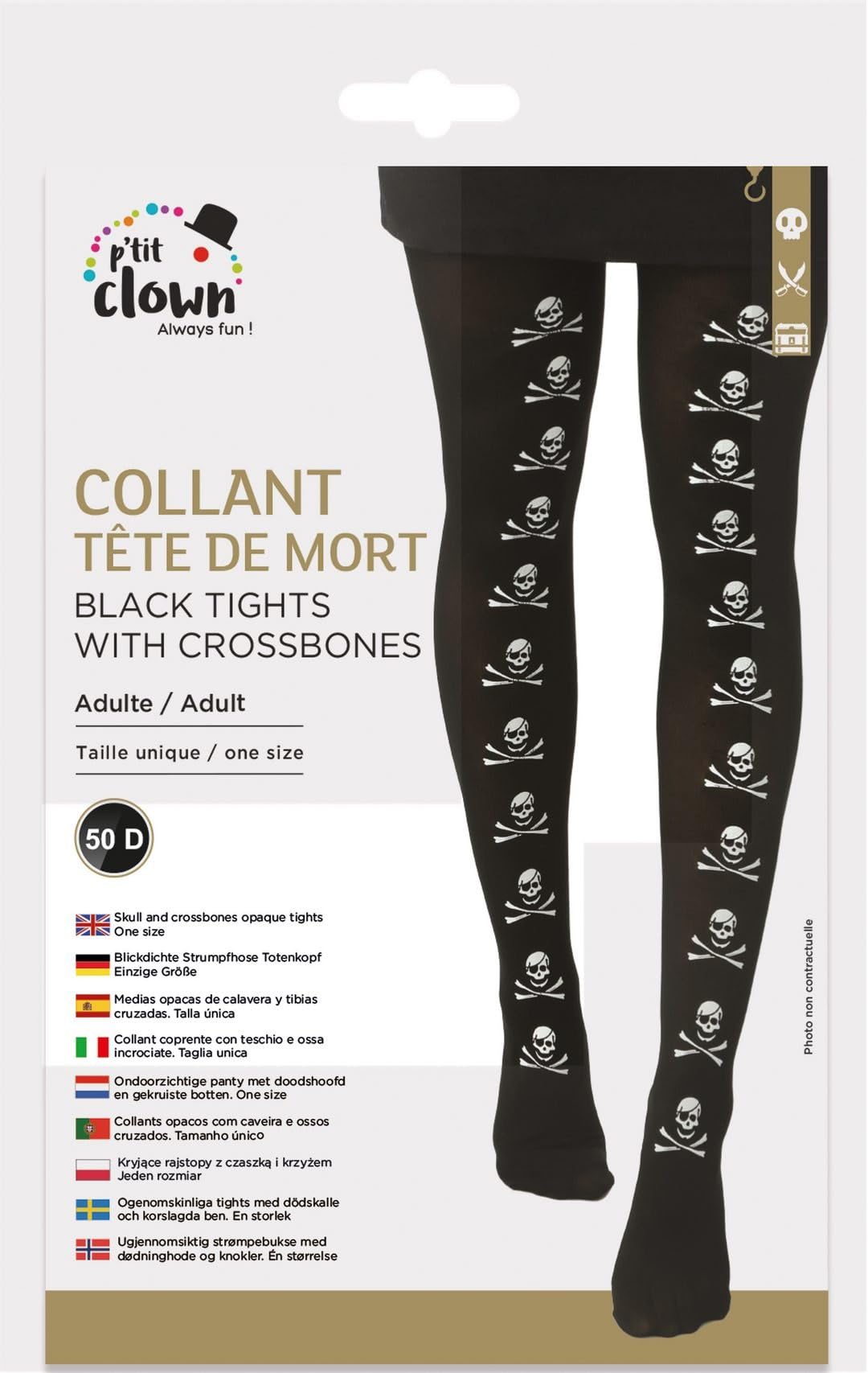 p-tit-clown-halloween-strumpfhose-damen-skelett-day-of-the-dead-fledermaus image 2