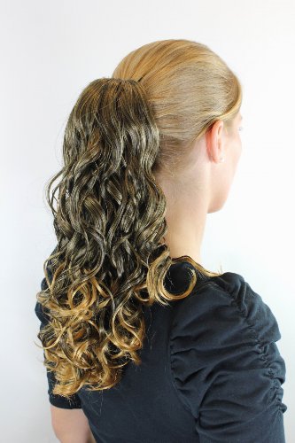 wig-me-up-jl-0022-2t16-haarteil-zopf-schwarz-blond-locken-35-cm image 4