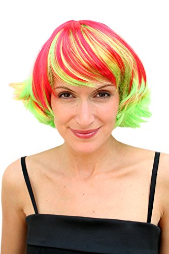 wig-me-up-party-per-cke-kurz-rot-gelb-disco-fasching image 2