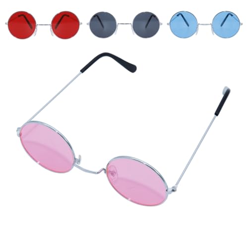 p-tit-clown-10801-metall-brille-rund-hippie-kost-m-brille-ohne-gl-ser-farbauswah image 8