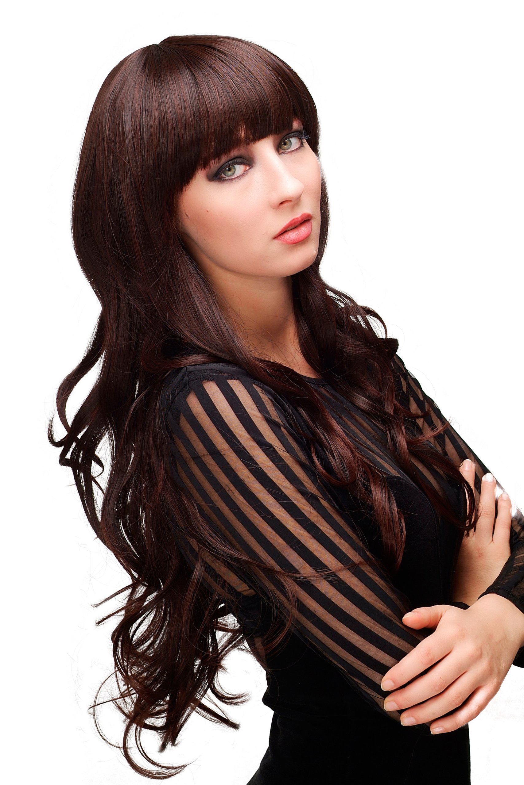 wig-me-up-h9101-damenper-cke-lang-gewellt-65-cm-mahagoni-braun-2t33-mit-pony image 3