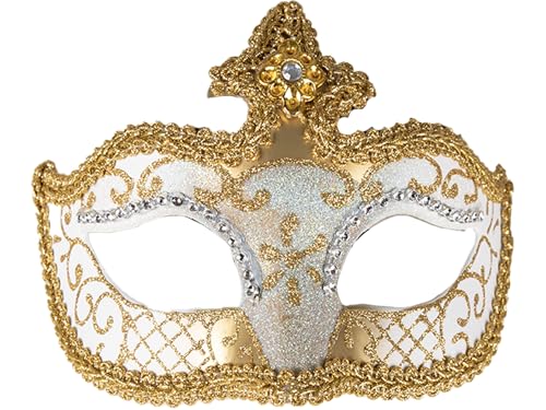 p-tit-clown-venezianische-maske-wolf-wei-kunststoff-halbmaske image 5