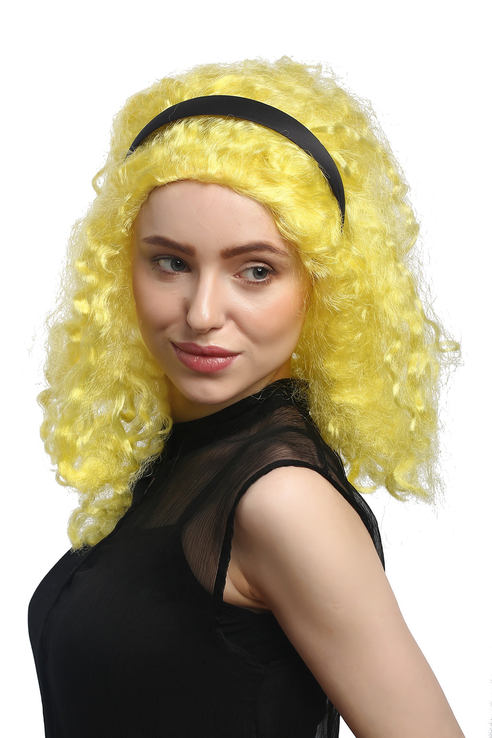 wig-me-up-3046-pp310-afro-volumen-per-cke-krause-locken-neongelb-mit-haarreif image 2