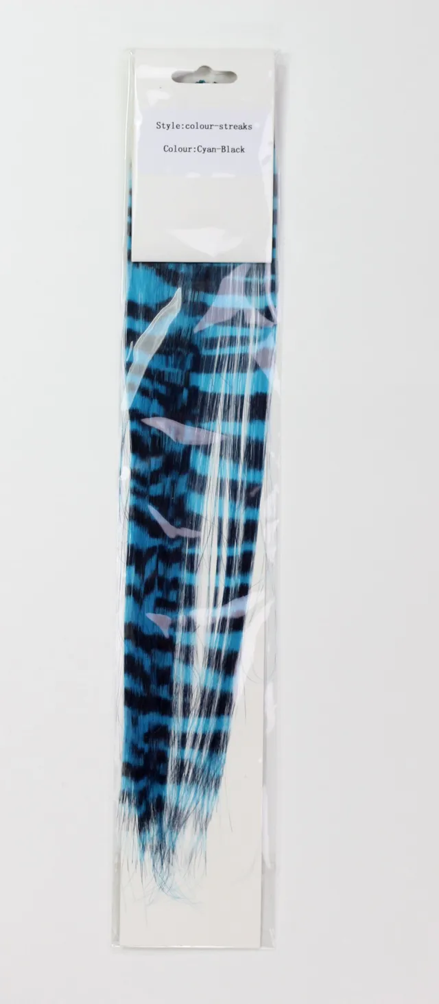 wig-me-up-neon-clip-in-str-hnen-2x1-cyan-schwarz-30-cm image 1