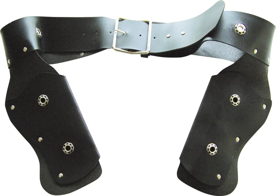 ptit-clown-cowboy-g-rtel-kunstleder-schwarz-mit-2-pistolenhalftern-erwachsene image 1