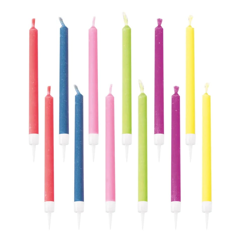 ptit-clown-23960-kerzen-bunte-flammen-12-st-ck image 1