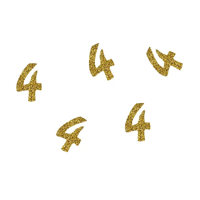 p-tit-clown-glitzer-konfetti-zahl-4-gold-50-st-ck image 1