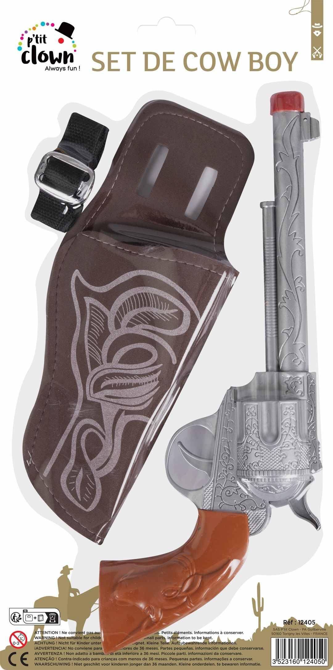 p-tit-clown-cowboy-set-revolver-21cm-mit-g-rtel-und-holster image 2