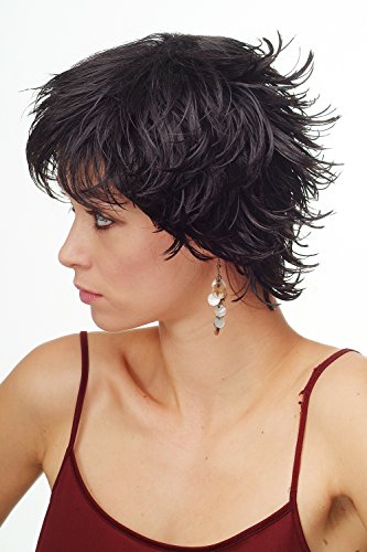 wig-me-up-dw140-2-kurzhaar-per-cke-wet-look-schwarzbraun-25-cm image 8