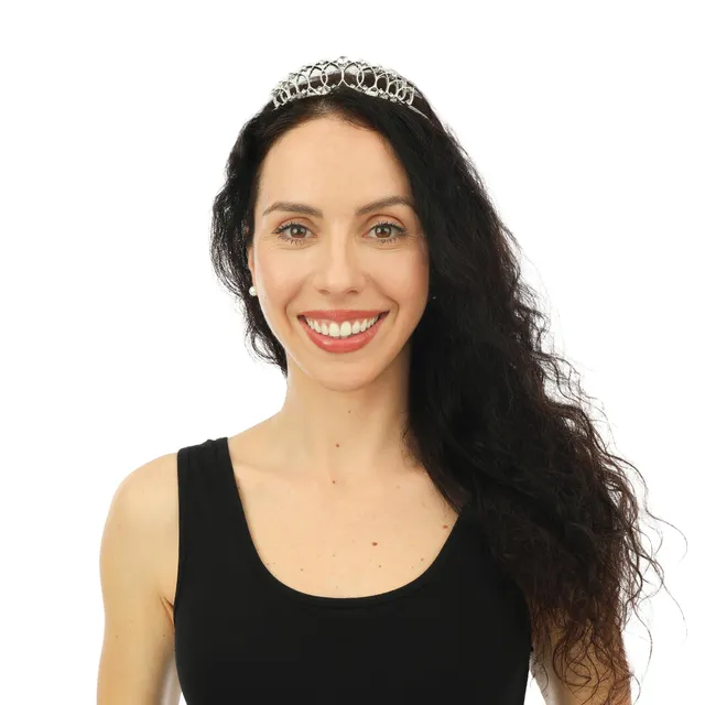 p-tit-clown-15104-prinzessinnen-diadem-luxus-versilbert-mit-strass image 1