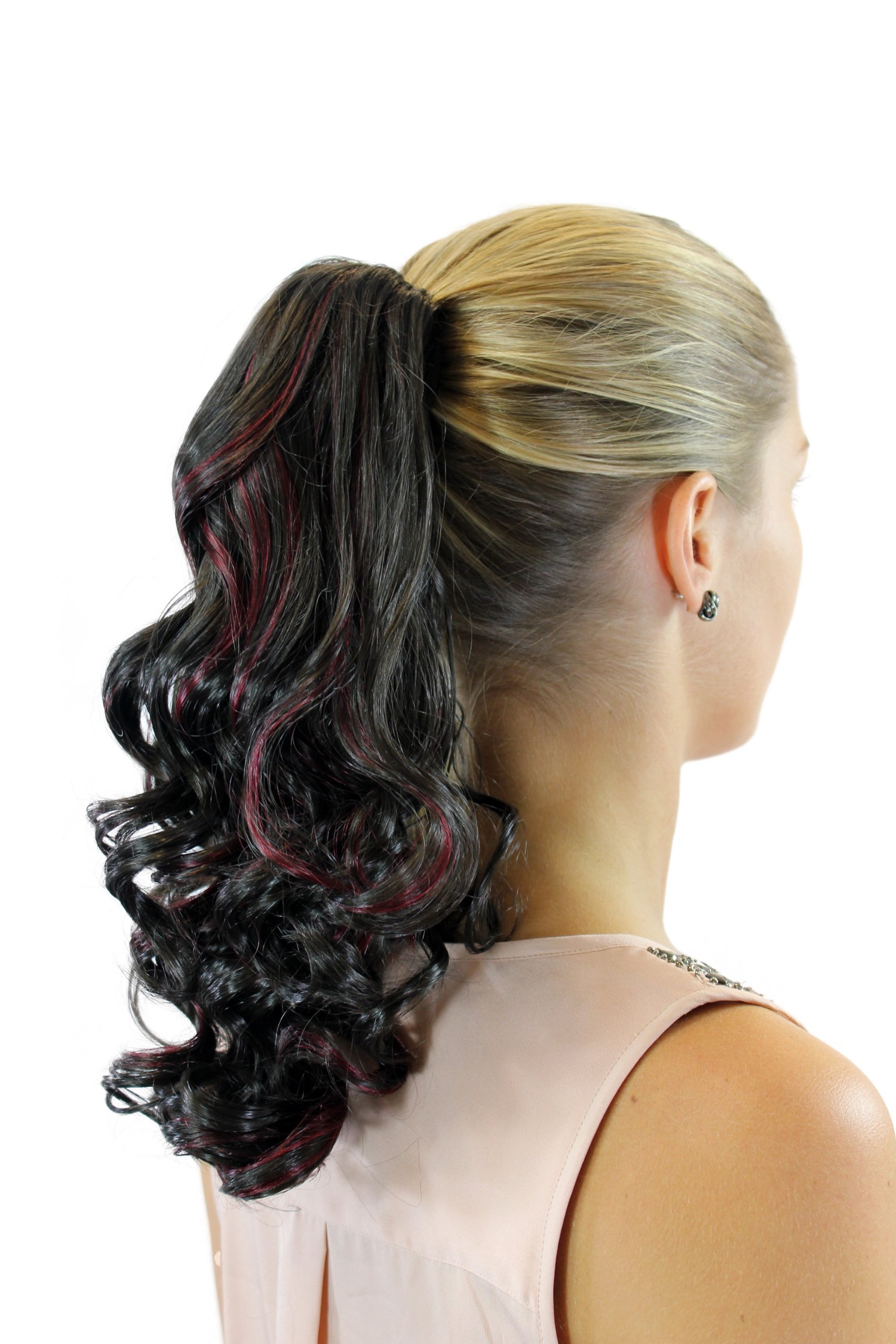 wig-me-up-xf-0021-4h39r-haarteil-zopf-lockig-35-cm-dunkelbraun-rot image 1