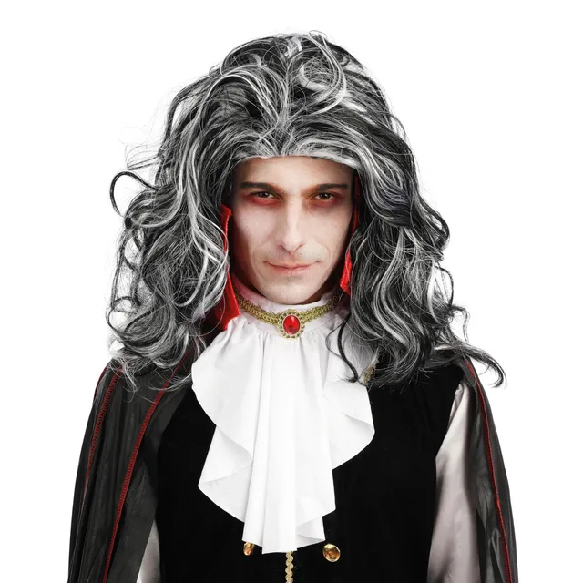 p-tit-clown-22185-vampir-per-cke-lang-gewellt-schwarz-wei image 1