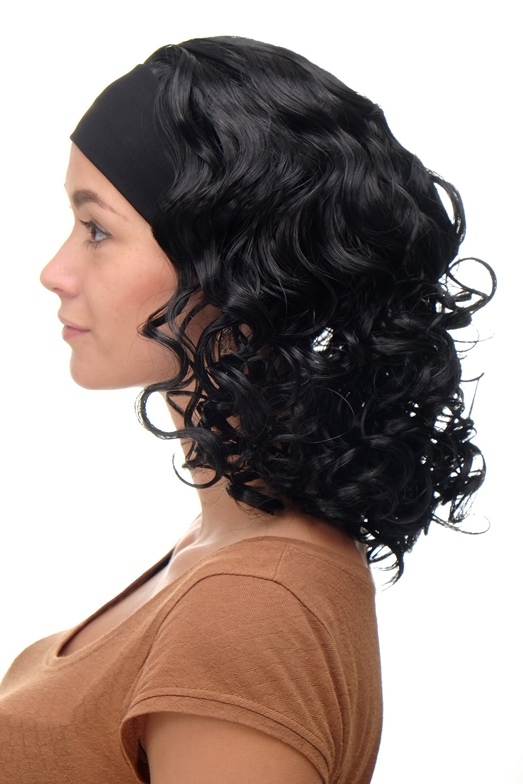 wig-me-up-bro-704-1b-damenper-cke-stirnband-locken-schwarz-35-cm image 1