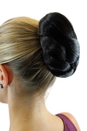 wig-me-up-evita-tc-2073-haarteil-geflochtener-dutt-zopf-schwarz image 6