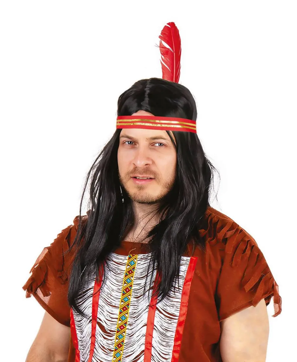 ptit-clown-indianer-per-cke-mit-federstirnband-kunsthaar-per-cke-erwachsene image 1