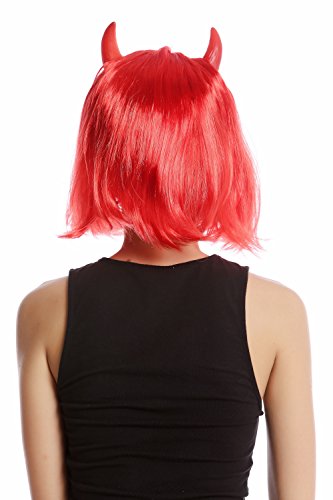 wig-me-up-91421-za13-damenper-cke-karneval-halloween-teufelin-roter-bob-kurz-mit image 7