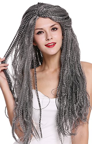 wig-me-up-09428-za103-za68a-party-per-cke-lang-krepplocken-schwarz-grau-mix image 7