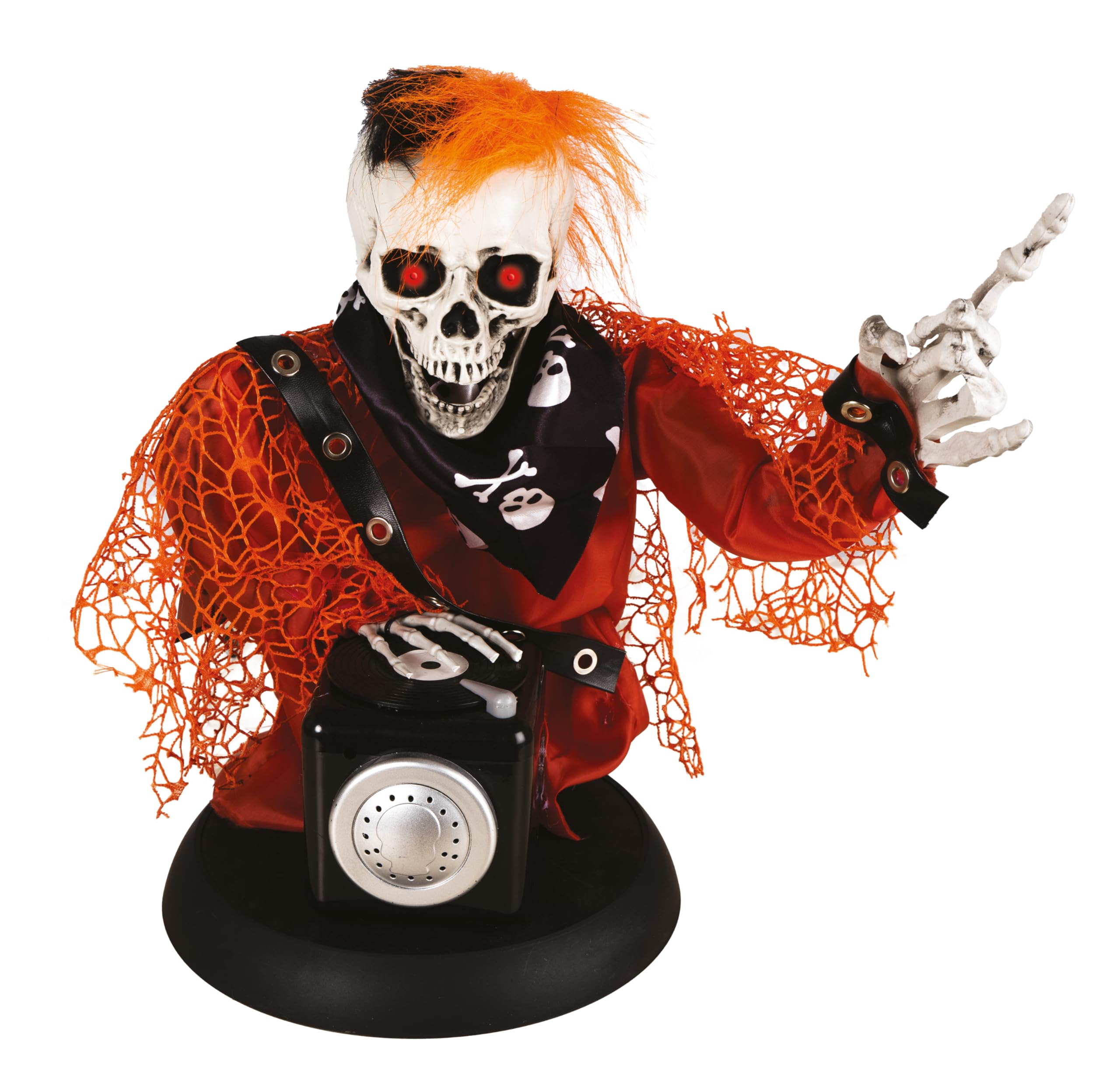 p-tit-clown-dj-skelett-punk-zum-hinstellen-animiert-mit-sound-und-licht image 1