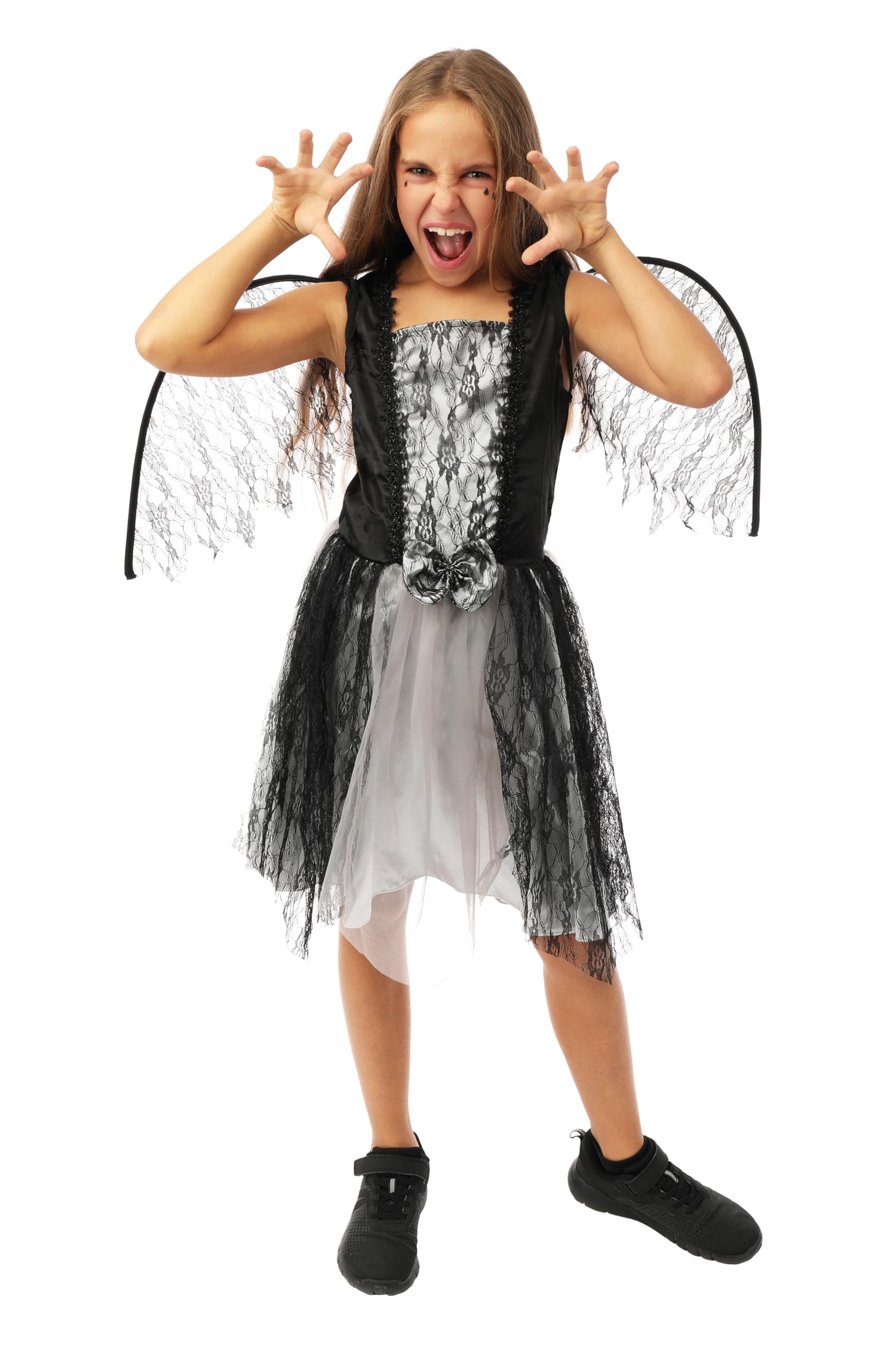 p-tit-clown-zerrissener-engel-m-dchenkost-m-schwarz-grau-mit-fl-geln image 1