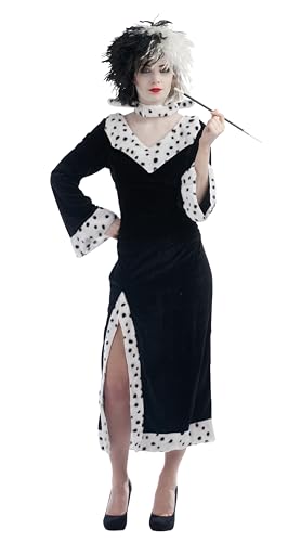p-tit-clown-cruella-damenkost-m-grausame-lady-erwachsene-mit-kleid-und-kragen image 5