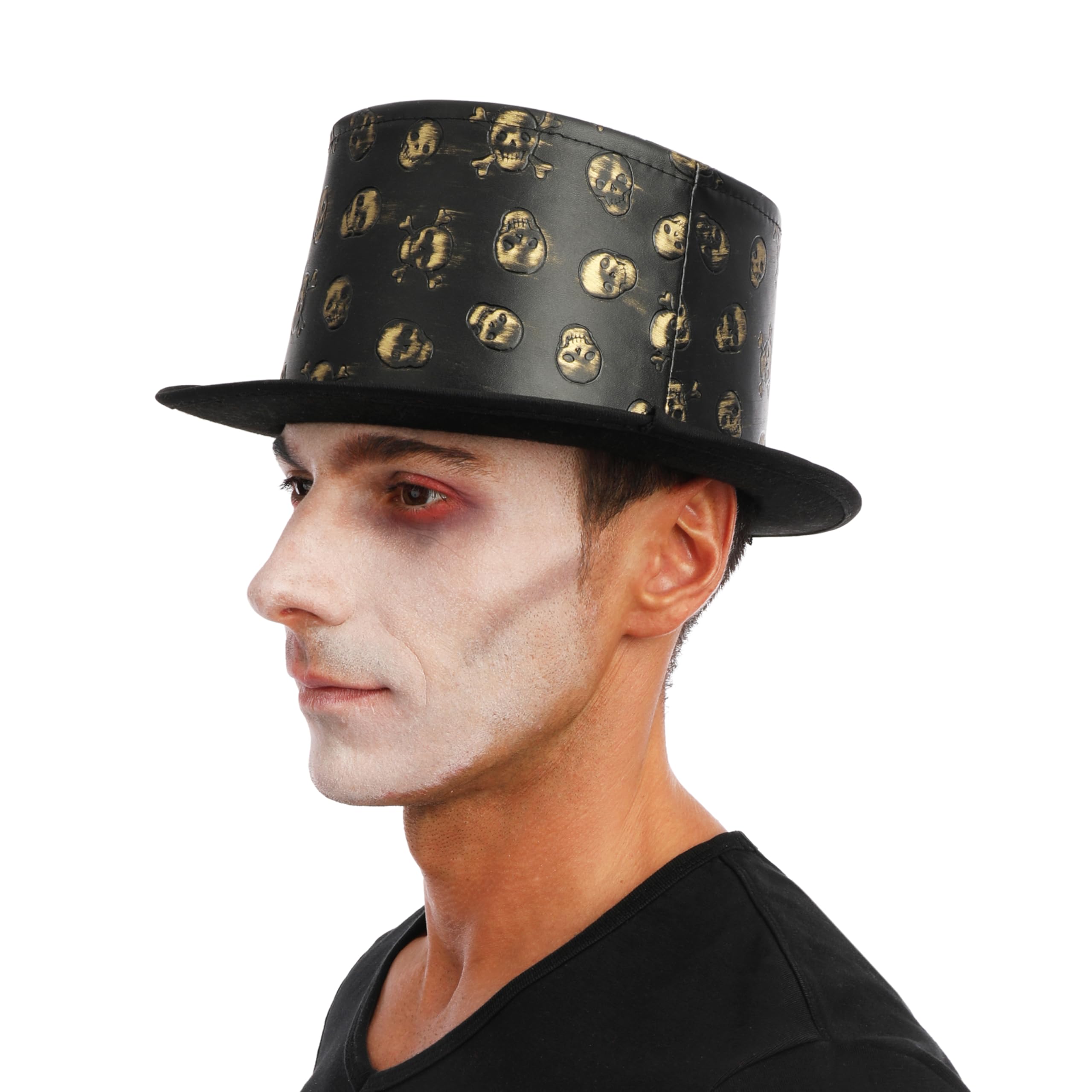 p-tit-clown-steampunk-zylinder-totenk-pfe-gold-hut-f-r-erwachsene image 5