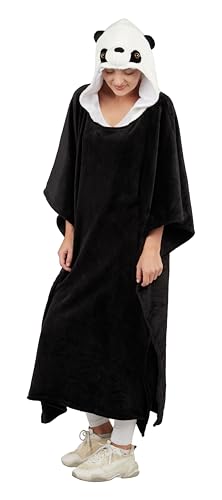 ptit-clown-panda-poncho-erwachsene-schwarz-one-size image 8