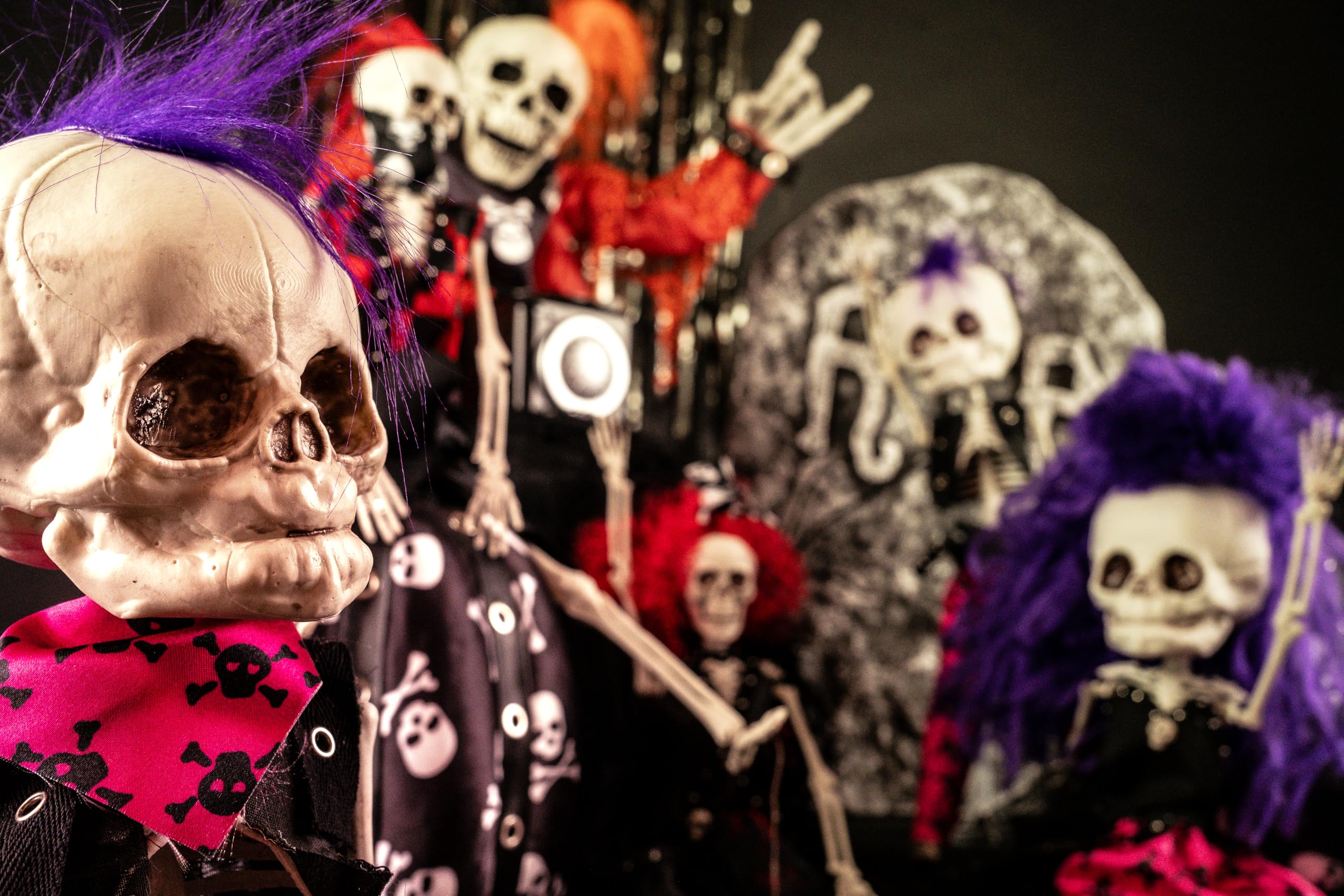 p-tit-clown-punk-skelett-halloween-deko-40-cm-rot-mann image 2