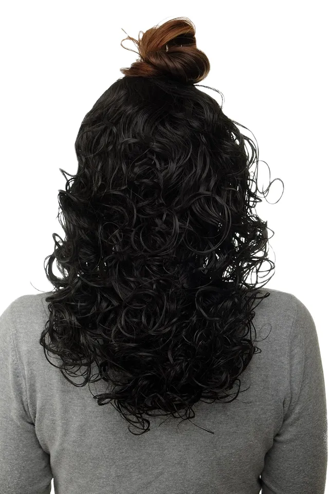 wig-me-up-h9312-2-halbper-cke-clip-in-locken-schwarz-40-cm image 1