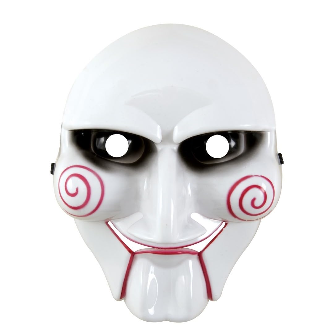ptit-clown-killer-maske-wei-mit-roten-punkten-erwachsene image 1