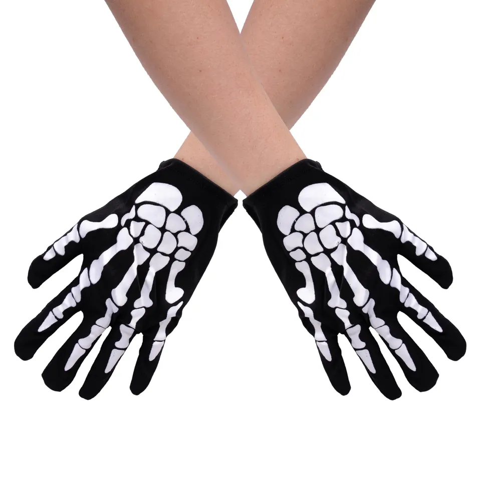 p-tit-clown-skeletthandschuhe-erwachsene-schwarz-wei image 1