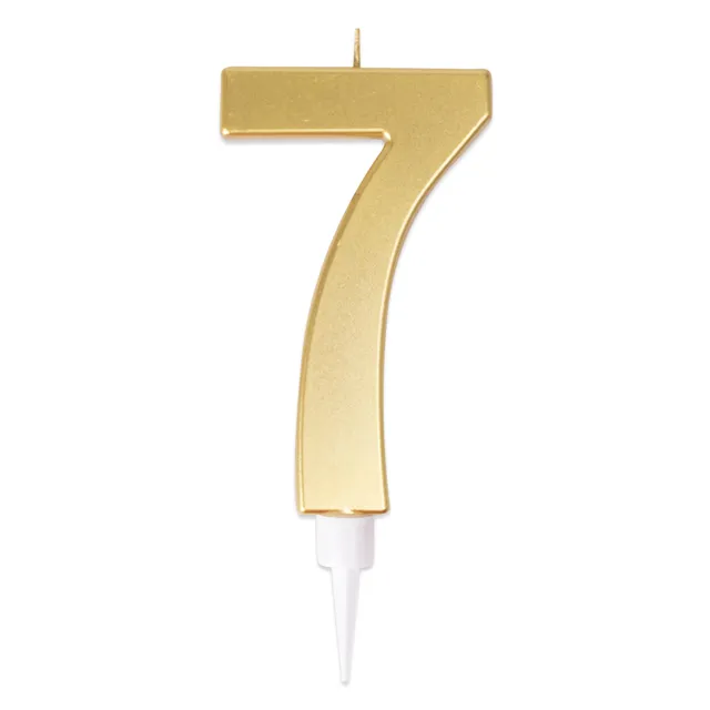 ptit-clown-riesige-geburtstagskerze-gold-zahl-7-13-cm-zahlenkerze image 1