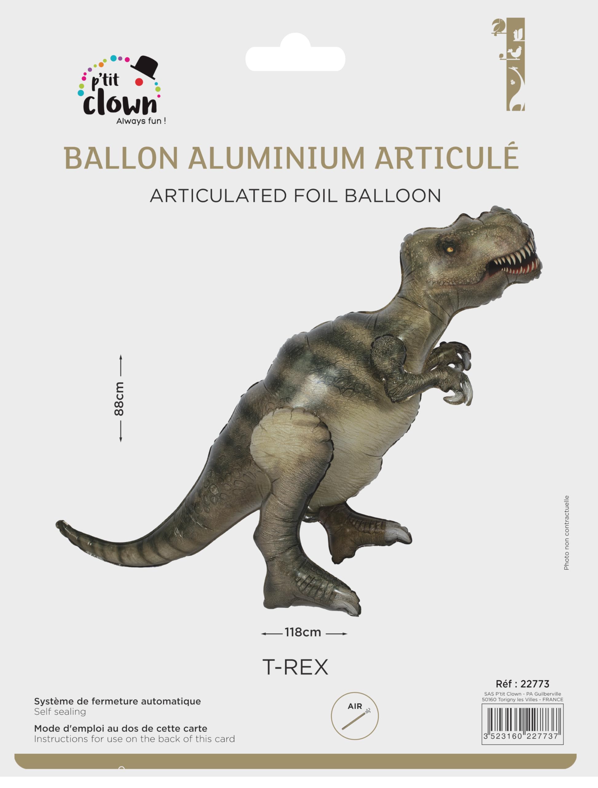 p-tit-clown-dinosaurier-folienballon-t-rex-standfigur-luft image 2