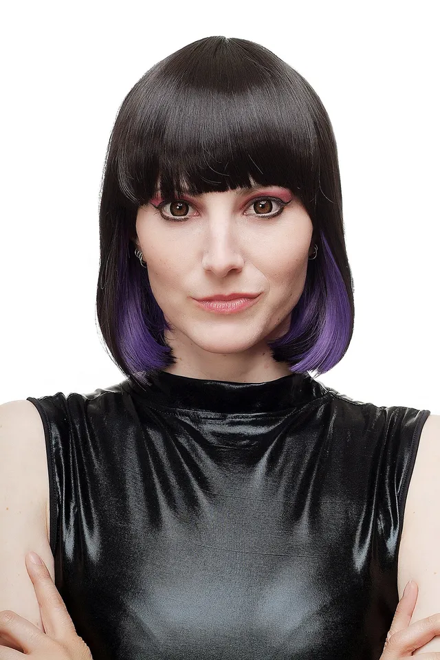 wig-me-up-damenper-cke-sa067-2-t2404-sexy-burlesque-bob-schwarz-lila-30-cm image 1