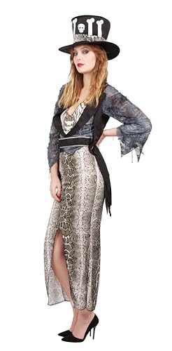 p-tit-clown-voodoo-kost-m-f-r-damen-kleid-und-hut-mit-knochen image 8