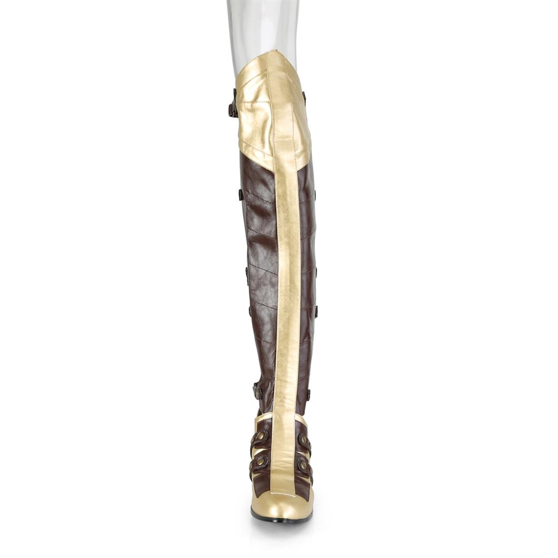 funtasma-maiden-8830-overknee-stiefel-braun-gold-mit-blockabsatz image 2