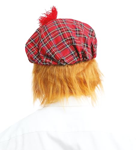 ptit-clown-77310-barett-schotten-erwachsene-mit-haar-rot-kariert image 6