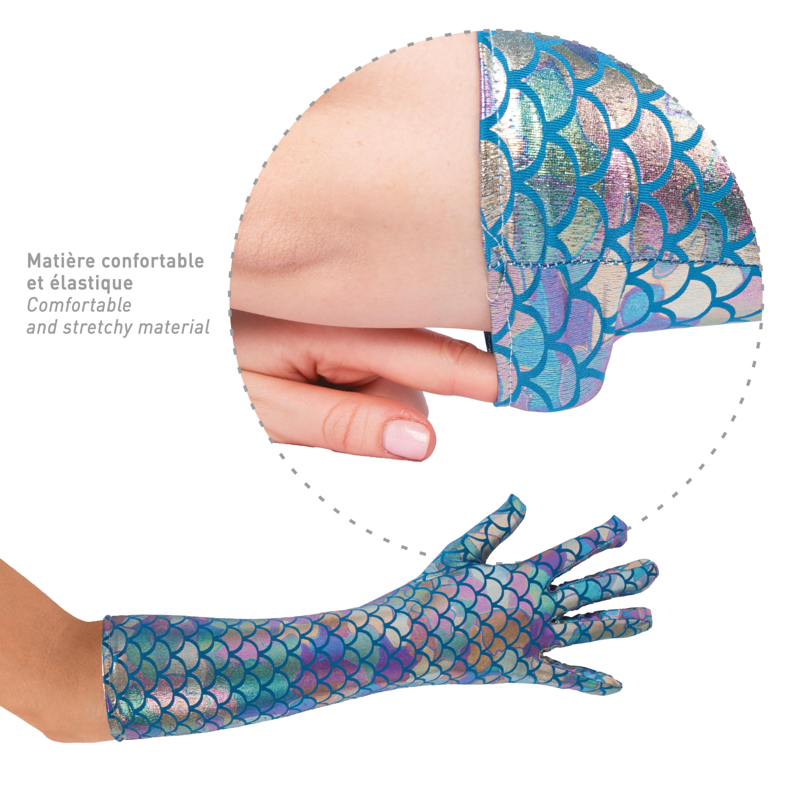 ptit-clown-meerjungfrau-handschuhe-lang-40cm-mehrfarbig image 2