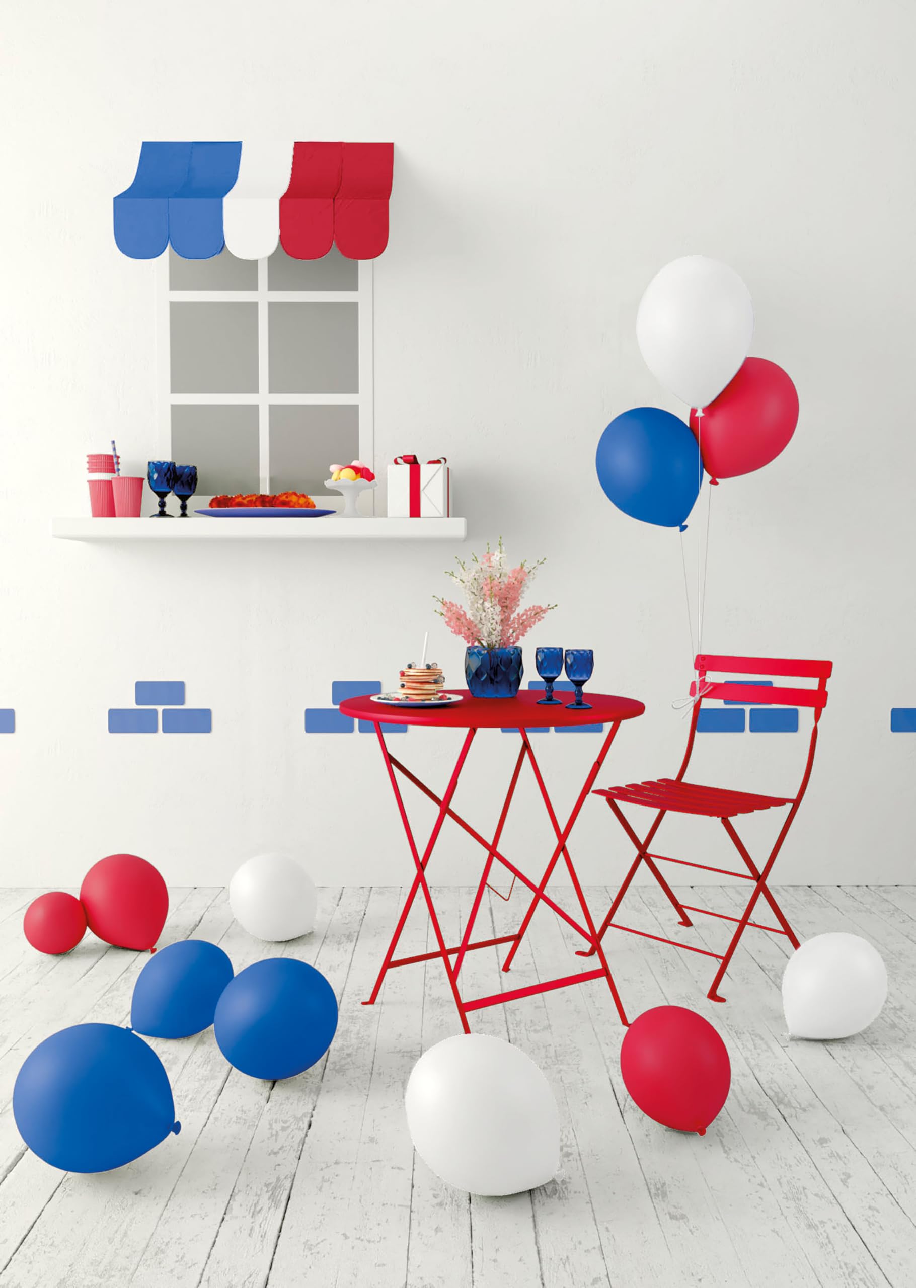 p-tit-clown-latexballons-30-cm-blau-wei-rot-12er-set image 2