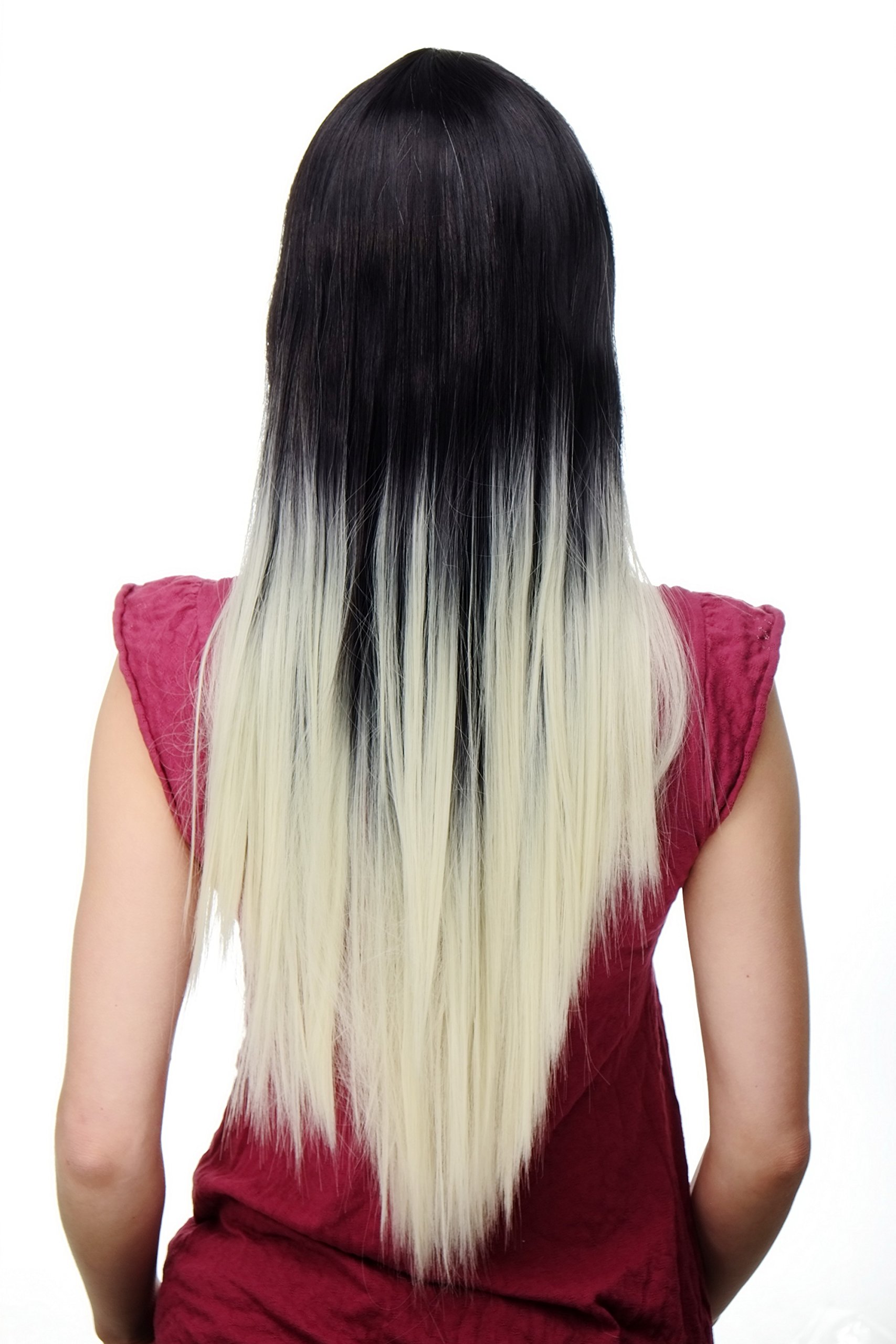 wig-me-up-damenper-cke-ombre-schwarz-platinblond-lang-glatt-80-cm-h9701-2f613 image 4