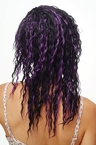 wig-me-up-81119-damenper-cke-lang-krepplocken-wetlook-schwarz-lila image 8