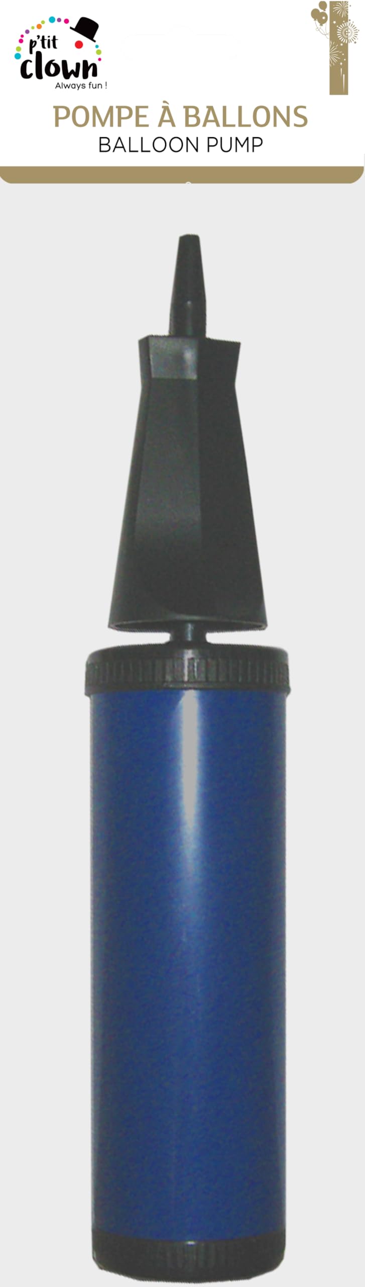 p-tit-clown-handluftpumpe-29-cm-blau-doppelhub-ballonpumpe image 2