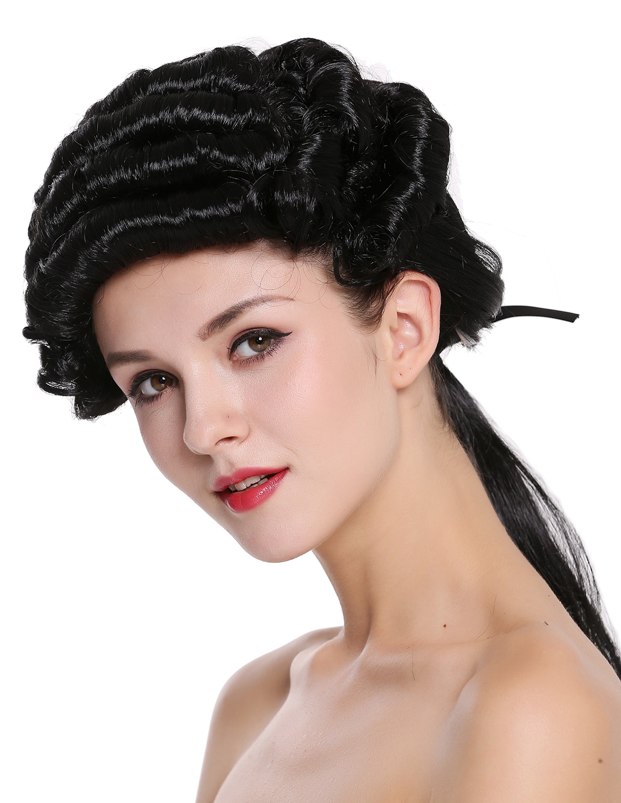 wig-me-up-dh1126-p103-barock-herren-per-cke-schwarz-lockig-mit-langem-zopf-edelm image 2