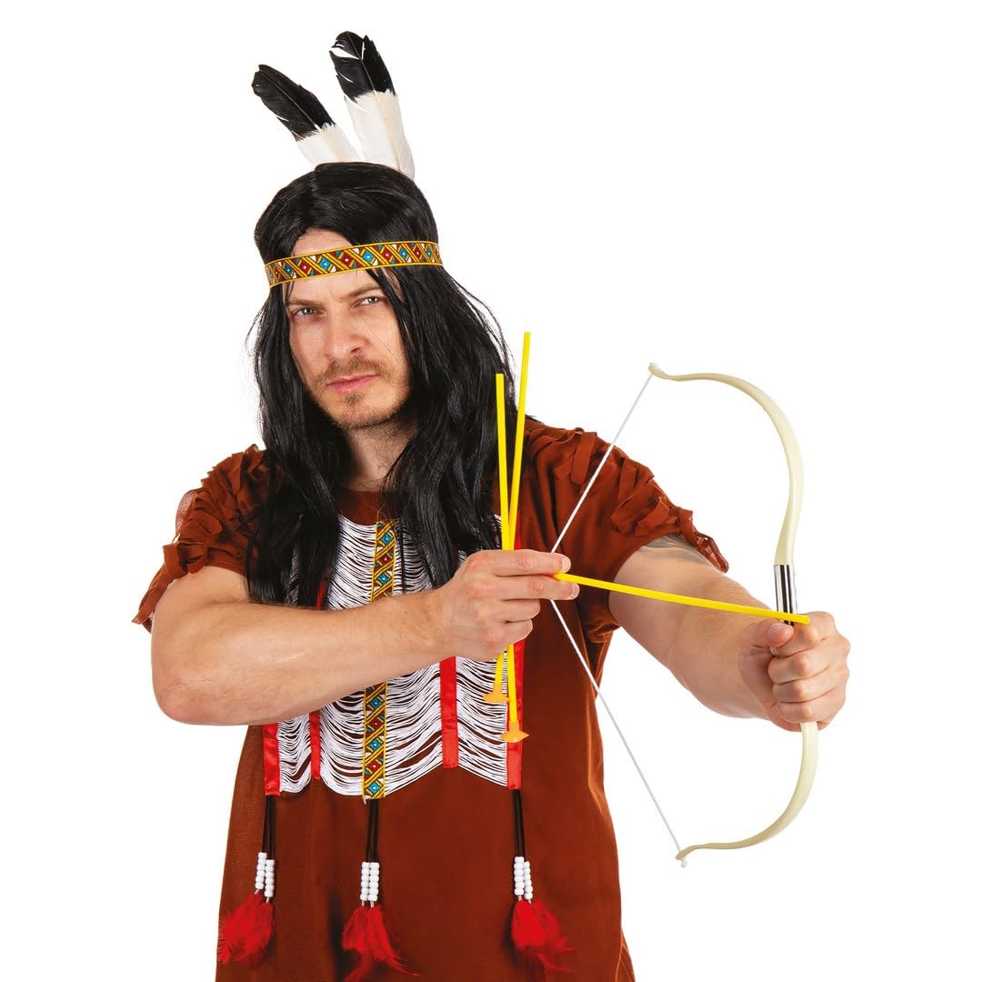 ptit-clown-indianerbogen-52-cm-wei-mit-3-pfeilen-und-k-cher image 2