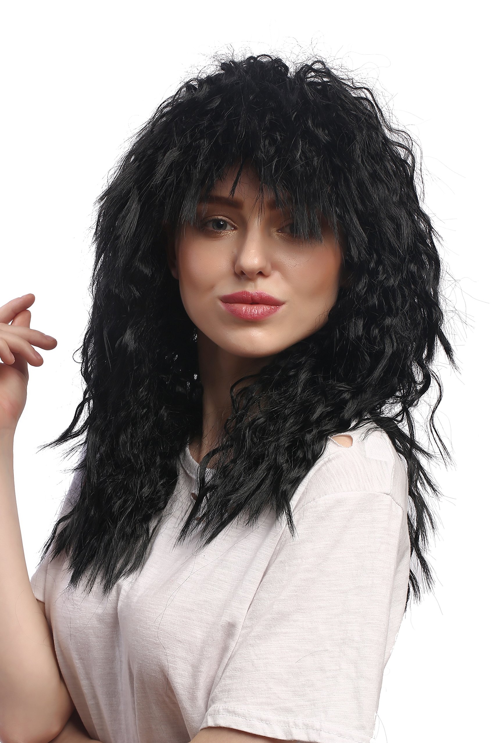 wig-me-up-90616-p103-party-per-cke-vokuhila-schwarz-kink-locken-50-cm-damen-herr image 2