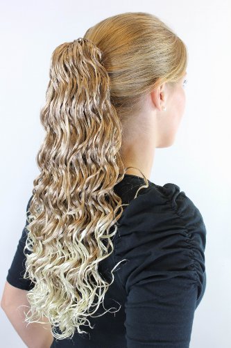 wig-me-up-jl-3220-27t613-zopf-haarteil-extension-50-cm-blond-mix-wetlook image 4
