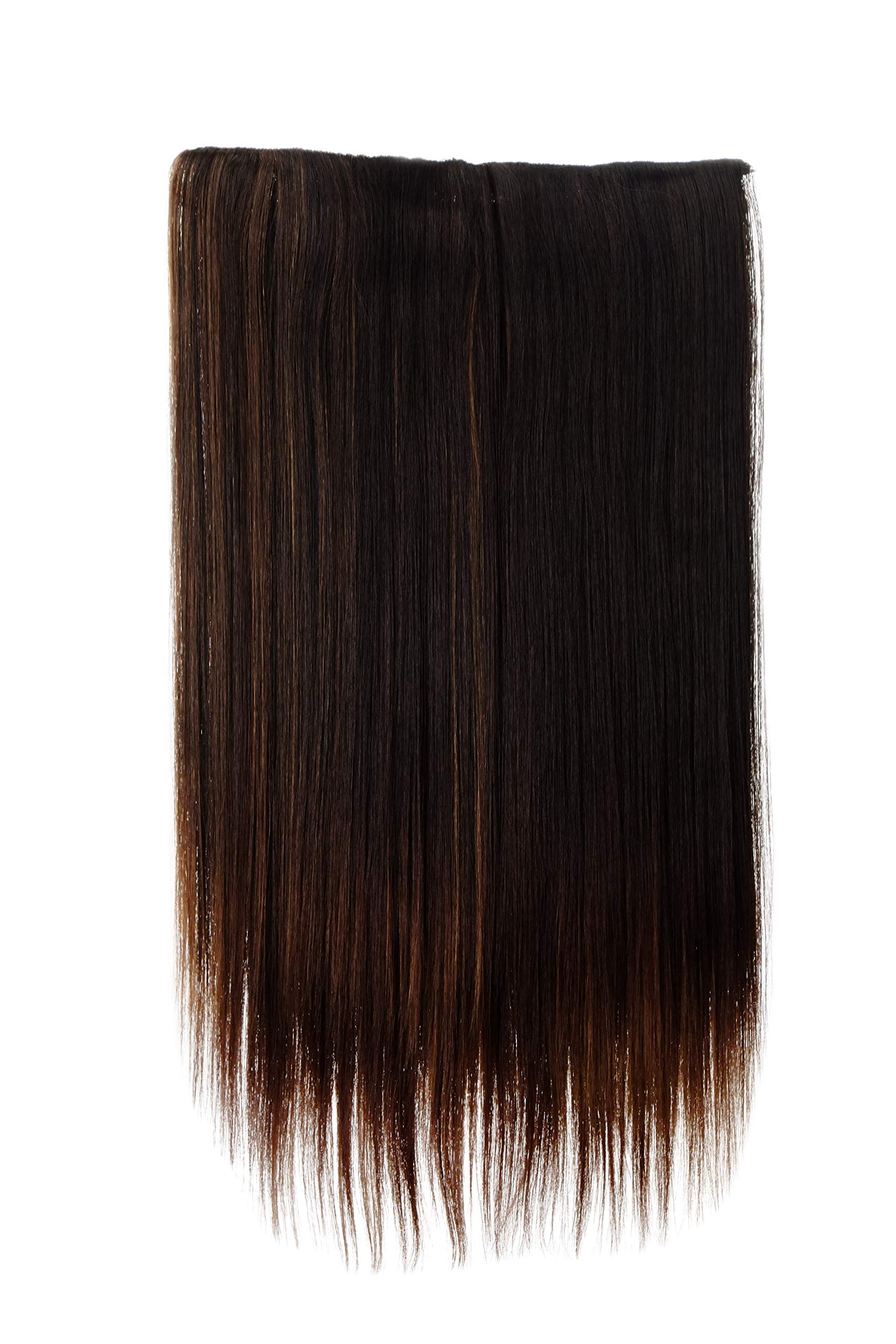 wig-me-up-l30172-haarteil-extension-60-cm-braun-mix-glatt-5-clips image 1