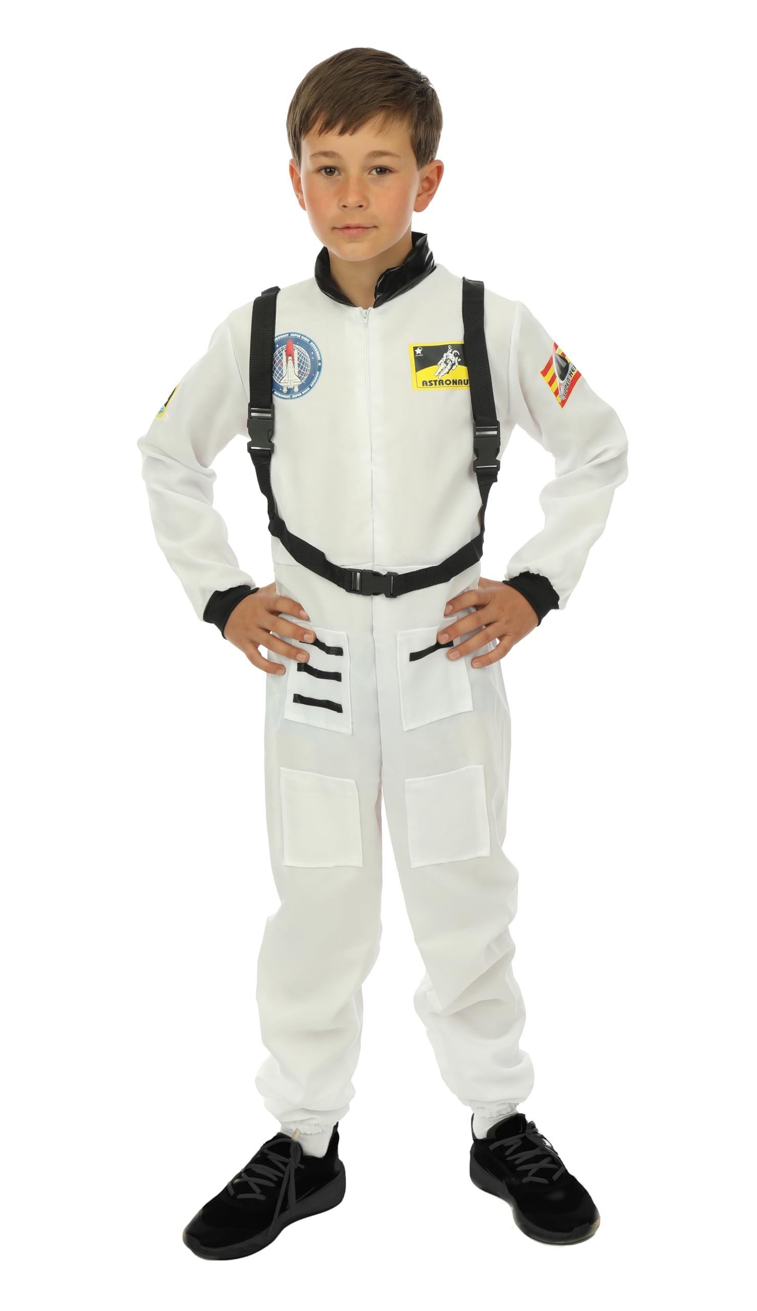ptit-clown-astronauten-kost-m-f-r-kinder-wei-polyester image 1