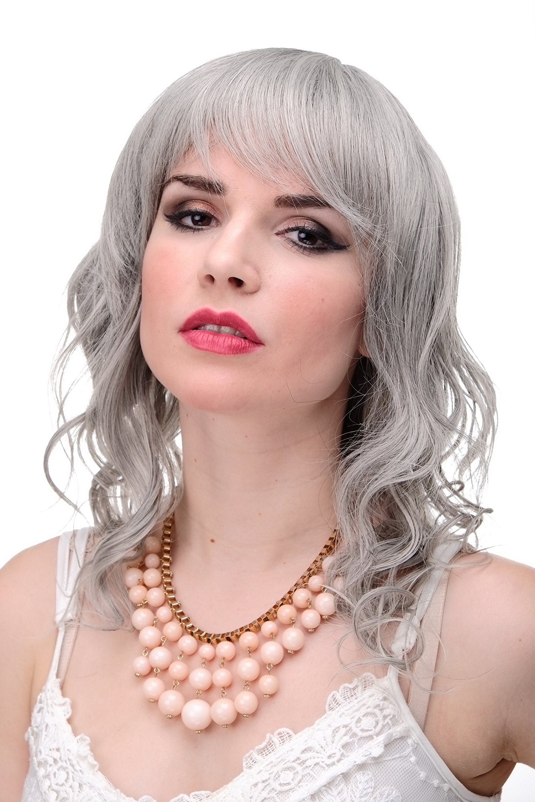 wig-me-up-5019-51-damen-per-cke-halblang-wetlook-grau-50-cm image 1